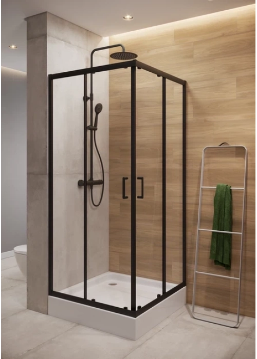 Квадратная душевая кабина Cersanit BRASCO 80x80x190 + Поддон 80x80x16 + панель (S168-007+S204-011)