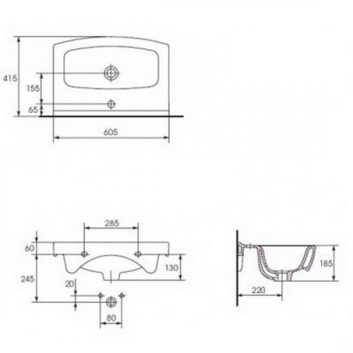 Меблева раковина Cersanit CERSANIA 60 CCWF1000508207