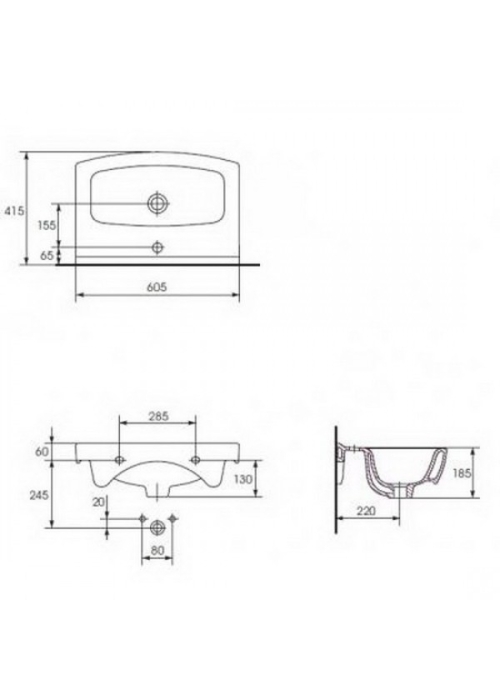 Меблева раковина Cersanit CERSANIA 60 CCWF1000508207