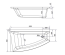 Ванна асиметрична акрилова Cersanit Virgo Max 160x90 L S301-133