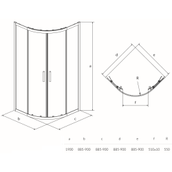 Душевая кабина Cersanit Basic 90x90 (S158-005)