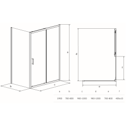 Душова кабіна Cersanit ZIP 100x80 (S154-003)