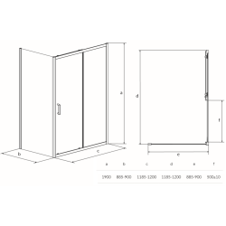 Душевая кабина Cersanit ZIP 120x90 (S154-004)