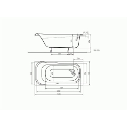 Прямоугольная Ванна акриловая KOLO SENSA XWP354000N 140