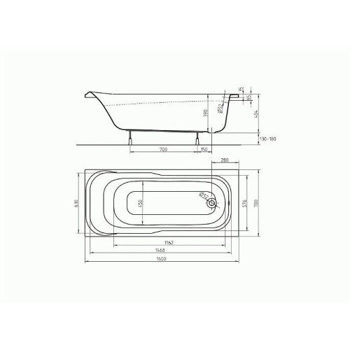 Ванна акрилова KOLO SENSA 170 XWP357000N