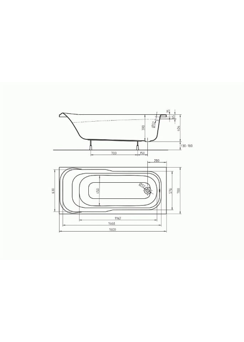 Ванна акрилова KOLO SENSA 170 XWP357000N