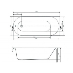 Ванна Cersanit MITO 170 x 70 прямоугольная AZBR1000643596