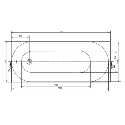 Ванна Cersanit OCTAVIA 170 x 70 прямоугольная S301-253