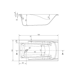 Ванна Cersanit ZEN 160 x 85 прямоугольная S301-127