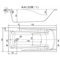 Ванна Cersanit ZEN 170 x 85 прямоугольная S301-128