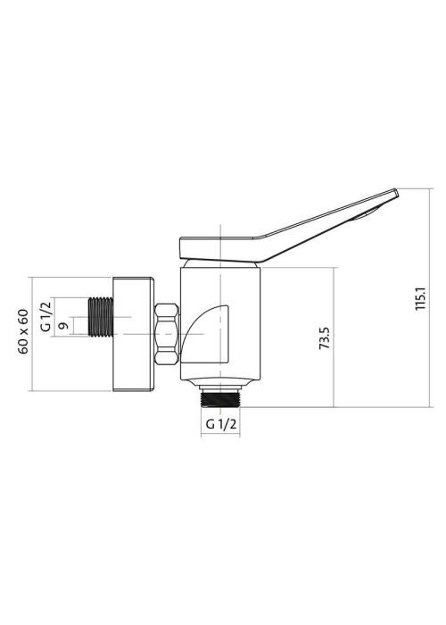 Змішувач для душу Cersanit CROMO S951-036