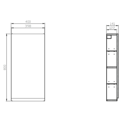 Пенал Cersanit MODUO 40 (S929-020) білий