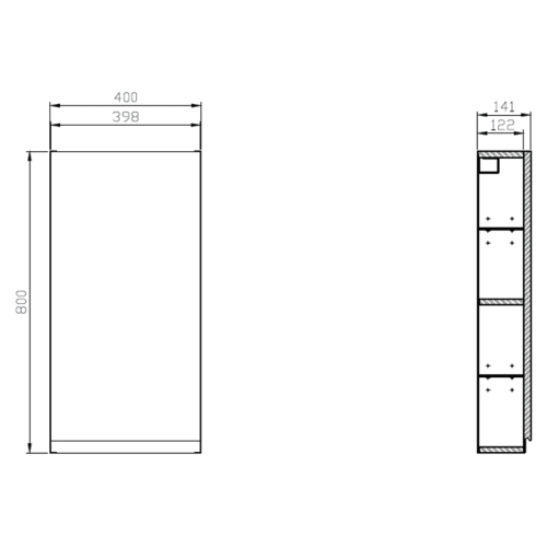 Пенал Cersanit MODUO 40 (S929-020) білий