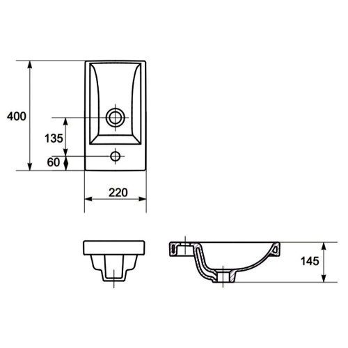 Меблева раковина Cersanit COMO 40 UN503-0192-PT/K32-001