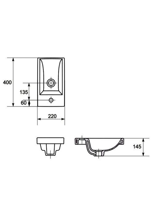 Меблева раковина Cersanit COMO 40 UN503-0192-PT/K32-001