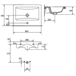 Меблева раковина Cersanit COMO 60 CCWF1000803618