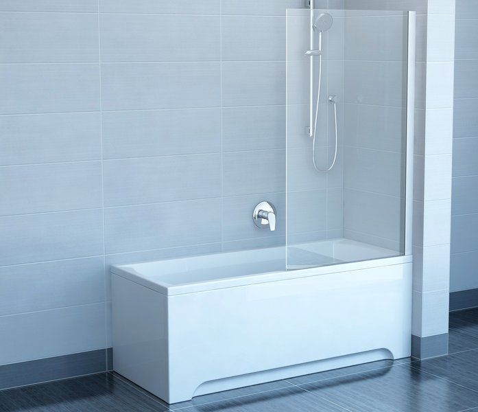 Шторка для ванни Ravak CVS1-80 R TRANSPARENT білий профіль, 7QR40100Z1