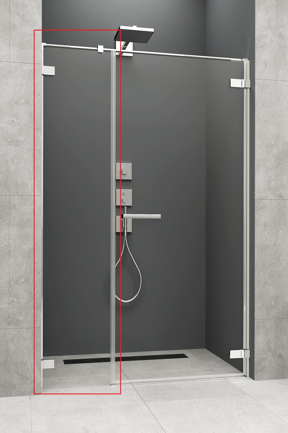 Бічна стінка Radaway Arta DWS 315Rx2000 хром/прозоре скло 386091-03-01R