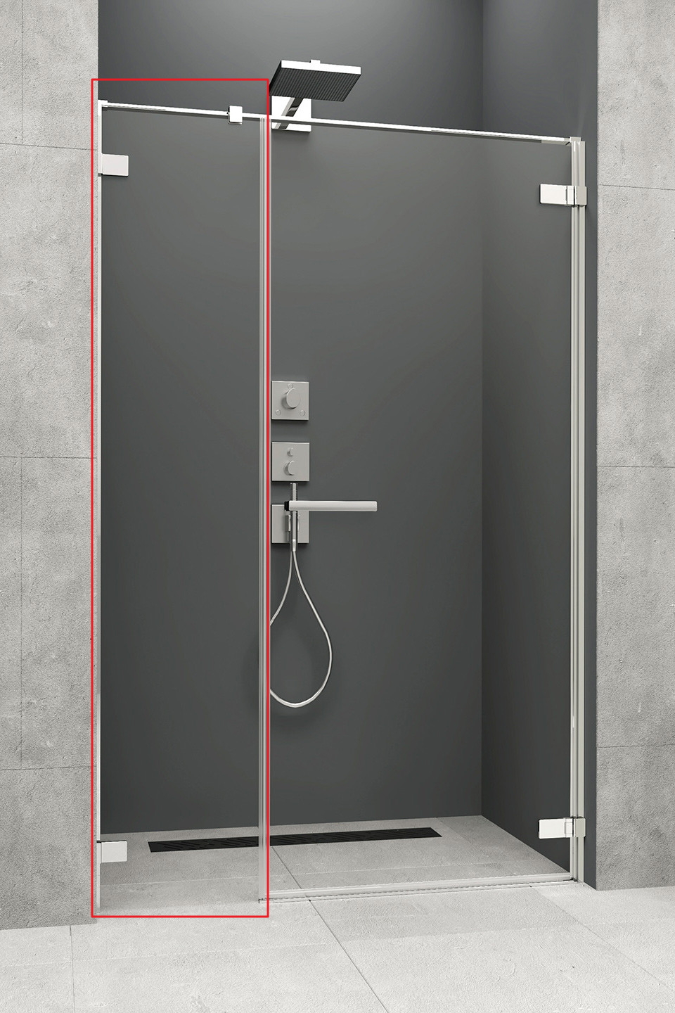 Бічна стінка Radaway Arta DWS 515Rx2000 хром/прозоре скло 386095-03-01R