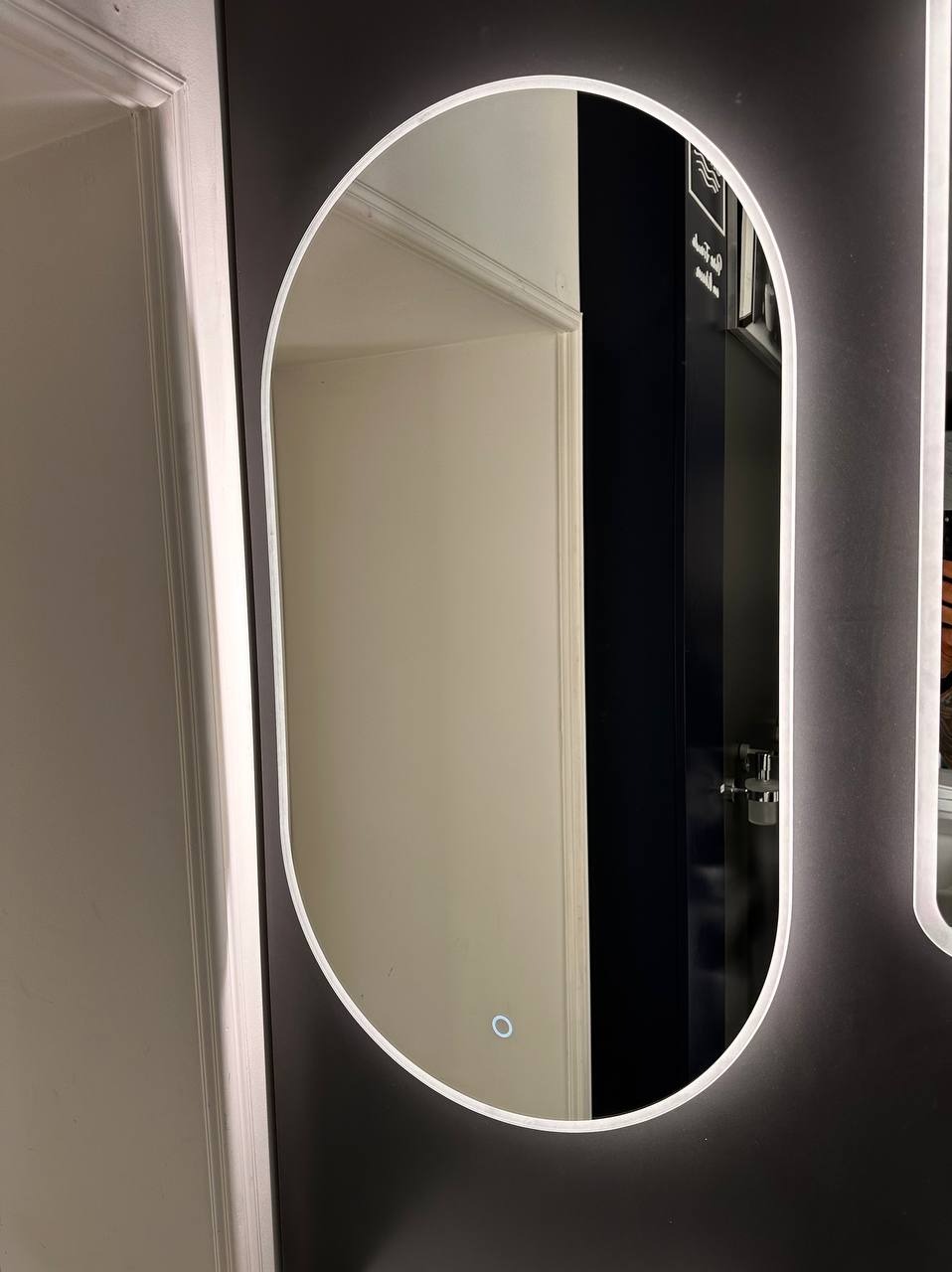 Дзеркало AQUA RODOS "Solar" 60x100 см UNI sensor з LED підсвічуванням овальне, АР000092637 (Білий)