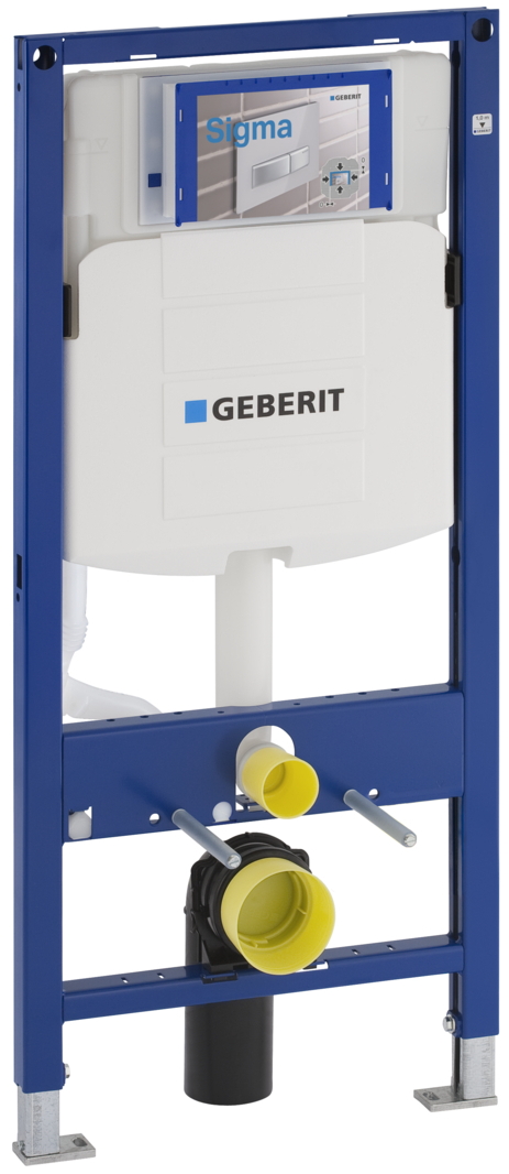 Інсталяційна система Geberit Duofix для підвісного унітазу, H112, з вбудованим бачком "Sigma" 12см, для змивних клавіш "Sigma", 111.300.00.5