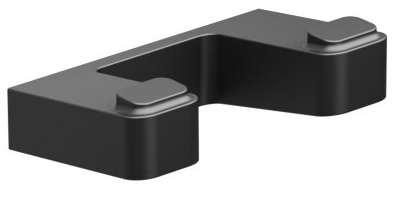 Подвійний гачок Ravak 10° black X07P554