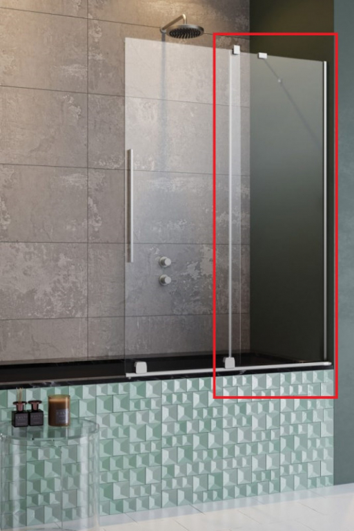 Нерухомий елемент шторки для ванни RADAWAY Furo 594x1500 золото/прозоре скло 10112594-01-01