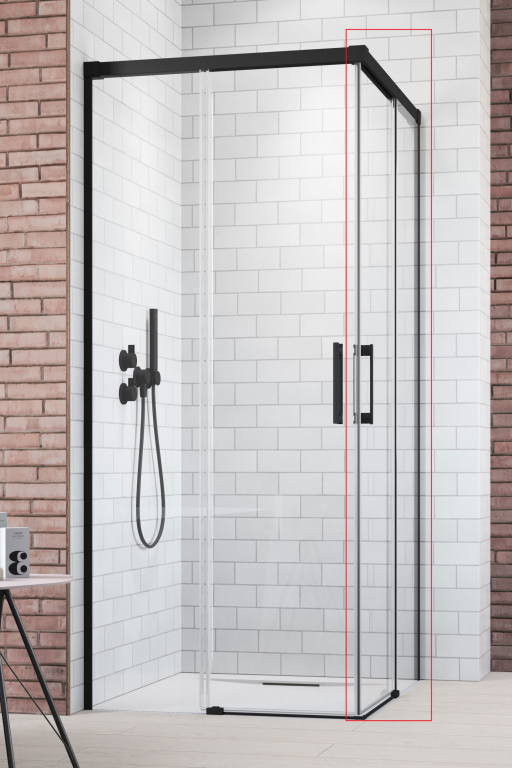 Душові двері RADAWAY Idea Black KDD 800Rx2005 чорний/прозоре скло 387061-54-01R